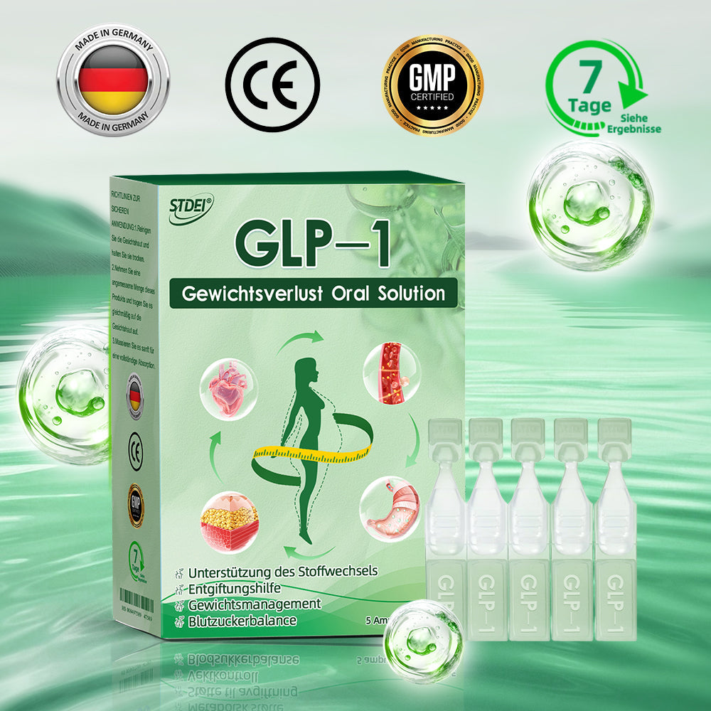 STDEI® GLP-1 Orale Lösung 🌿 Nur eine Dosis pro Tag – nach 7 Tagen sehen Sie bereits sichtbare Veränderungen ✅ Für Adipositas, Herz-Kreislauf, Diabetes, Schlafapnoe, Gelenke und mehr🌺